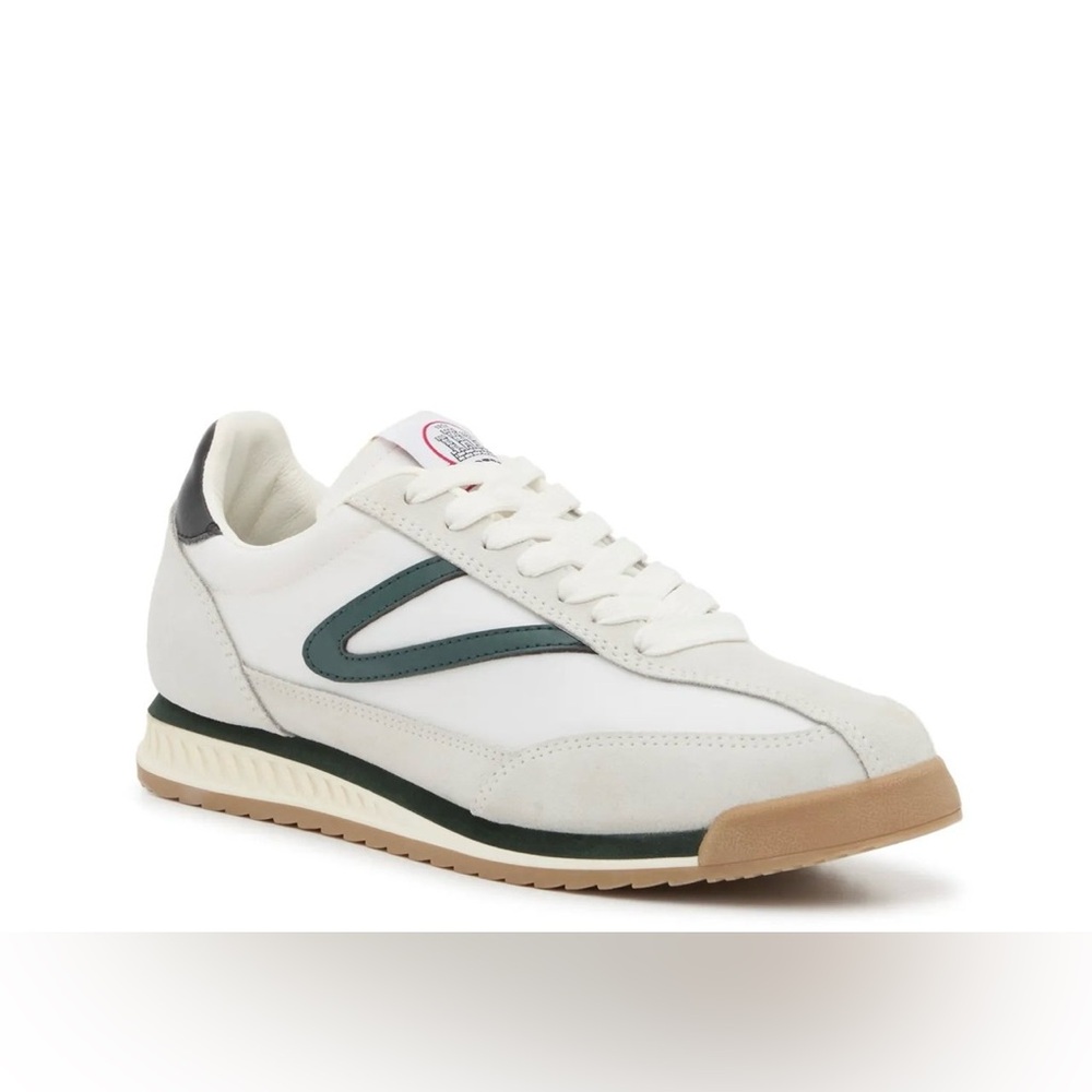 Tretorn Rawlins White and Green Sneakers. Ladies Size 8.5